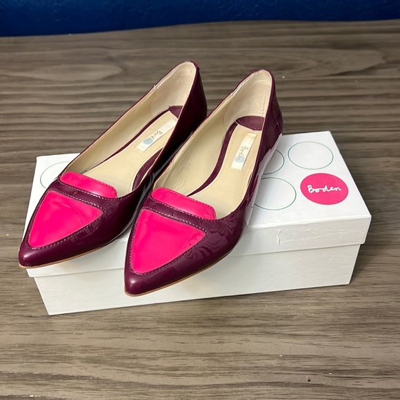 BODEN LEATHER POINTY TOE FLATS 6 - Picture 1 of 16